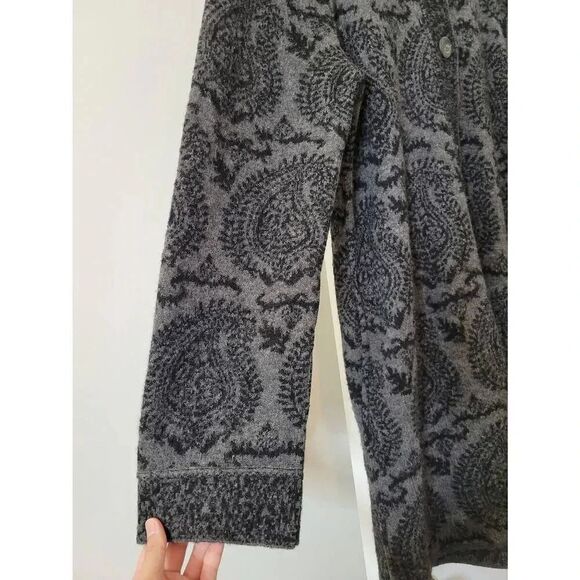 Peruvian Collection Grey Alpaca Wool Cardigan M - Picture 10 of 10